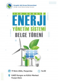 ISO 50001 Enerji Yönetim Sistemi Belge Töreni