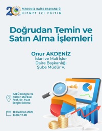 Doğrudan Temin ve Satın Alma İşlemleri (Hizmet İçi Eğitim)